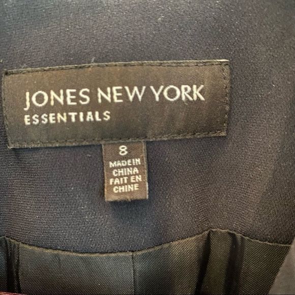 Jones New York black blazer jacket 2 buttons size 8 - Picture 3 of 9